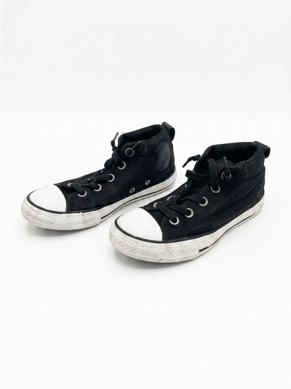 Chuck Taylor All Star Street Mid Lace Up Converse Sneakers Style 658648F Black⬛️